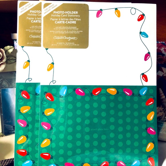 Photo-Holder Holiday Stationery, 2 boxes/20 sheets - Picture 1 of 16